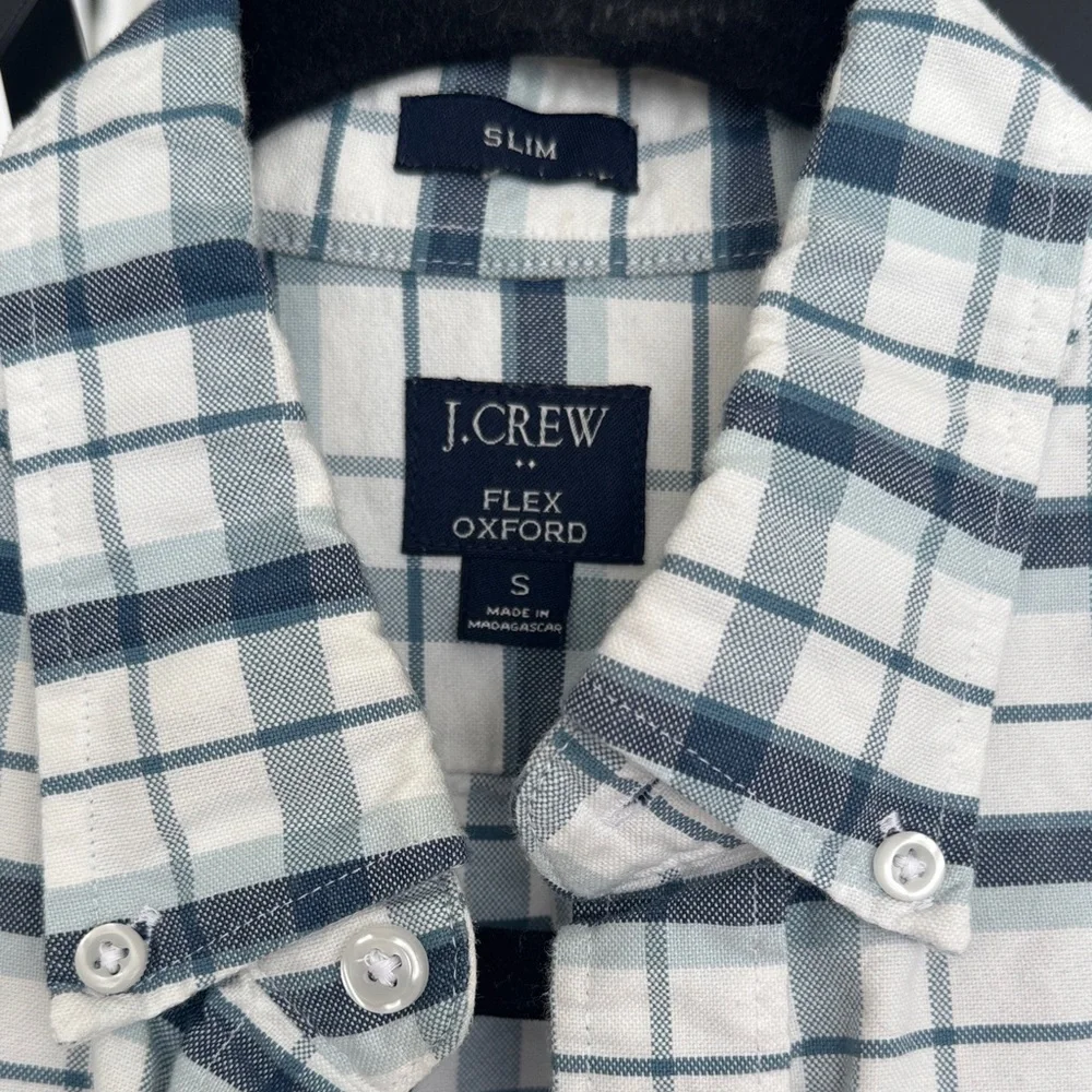 J. Crew blue and White Plaid Casual Shirt